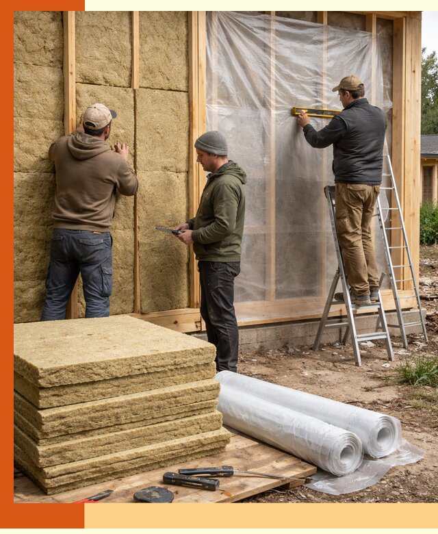 Утепление каркасного дома в Холмске под ключ с гарантией качества