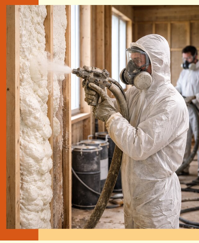 Утепление каркасного дома пенополиуретаном в Холмске