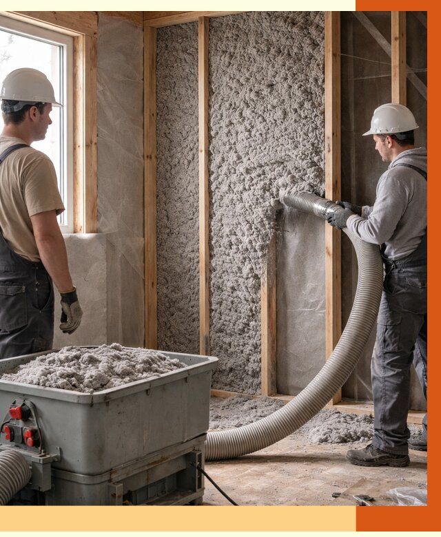 Утепление каркасного дома эковатой в Холмске от 1849 руб. | ТепломастерХлм