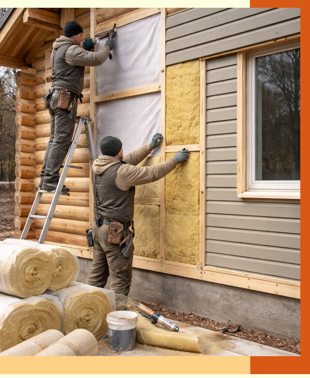 Утепление деревянного дома в Холмске от 6368 руб./м2 — заказать работы | ТепломастерХлм