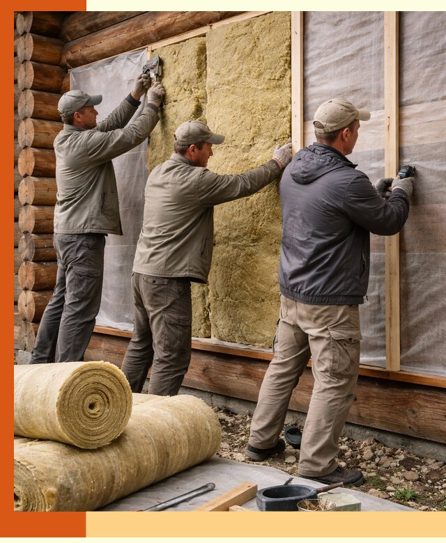 Утепление деревянного дома в Холмске эффективными технологиями