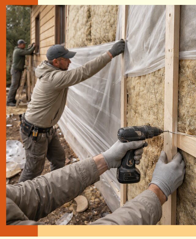 Утепление дома из бруса в Холмске качественно и долговечно