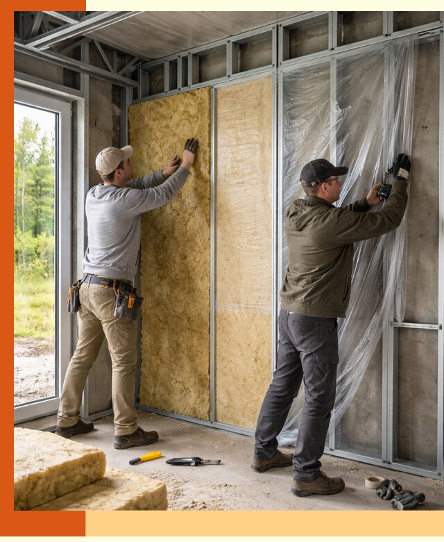 Утепление дома из ЛСТК в Холмске с гарантией качества и эффективности