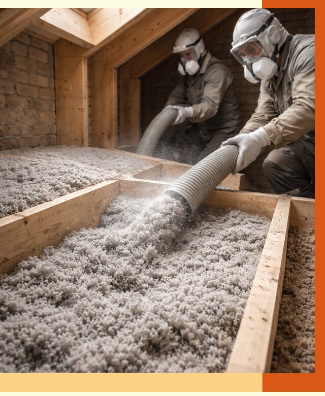 Утепление коттеджа эковатой в Холмске от 2568 руб./м² — комплексная задувка и монтаж | ТепломастерХлм