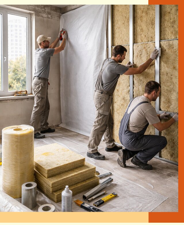 Утепление квартиры в Холмске от 4622 руб/м2 — утеплить квартиру изнутри и снаружи | ТепломастерХлм