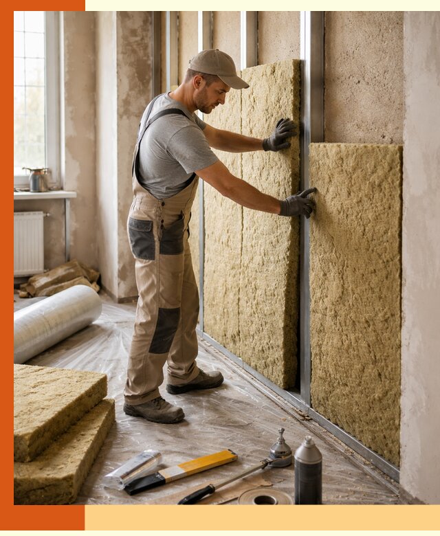 Утепление квартиры в Холмске — комплексная теплоизоляция стен и полов