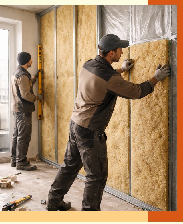 Утепление квартиры изнутри в Холмске от 4468 руб. за м2 | Проф. работы ТепломастерХлм