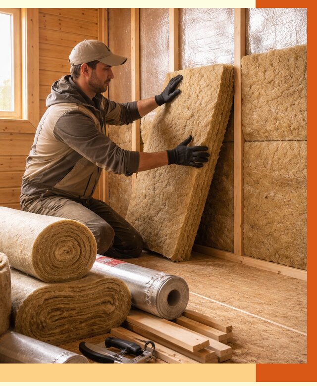 Утепление бани в Холмске под ключ от 4622 руб./м2 — утеплить потолок, пол и стены | ТепломастерХлм