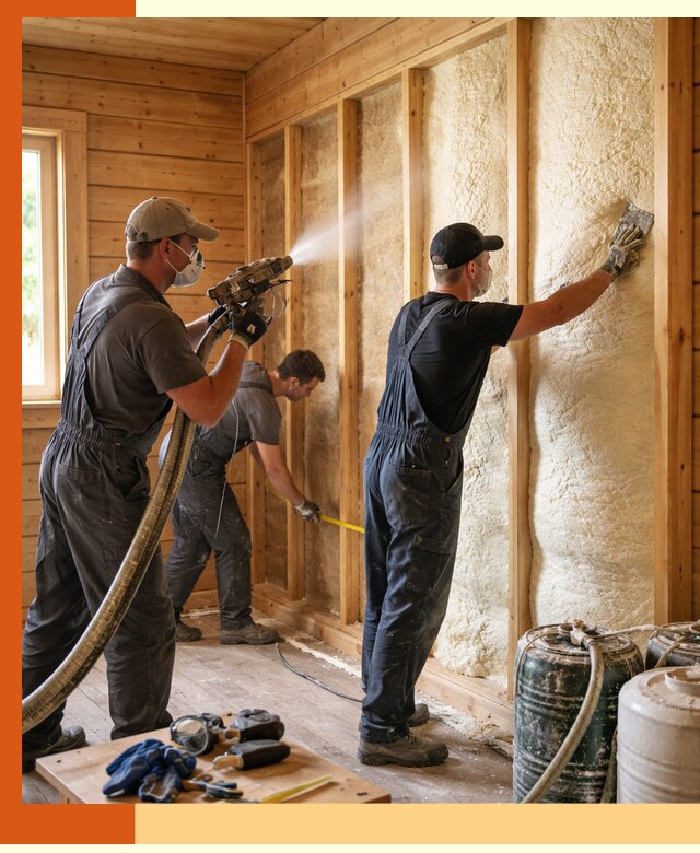 Утепление бани пенополиуретаном (ППУ) в Холмске