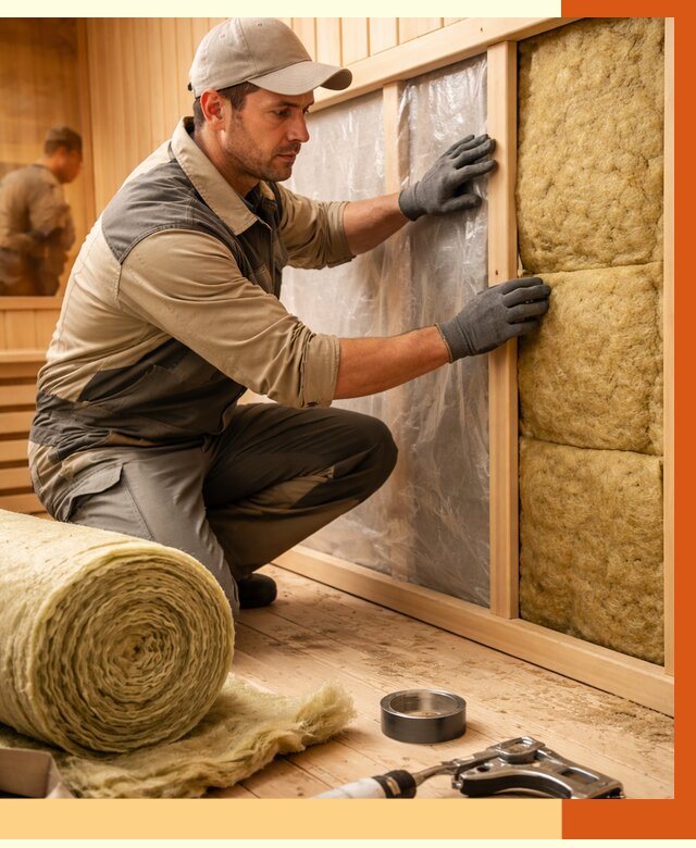 Утепление сауны изнутри в Холмске от 6676 руб. за м2 | ППУ, под ключ — ТепломастерХлм