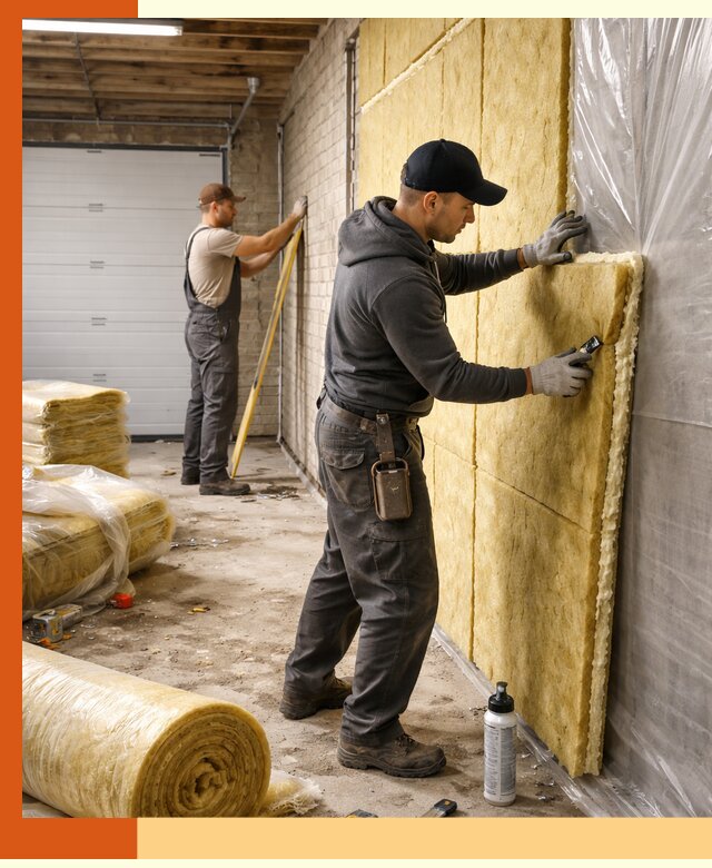 Утепление гаража под ключ в Холмске — все виды теплоизоляции