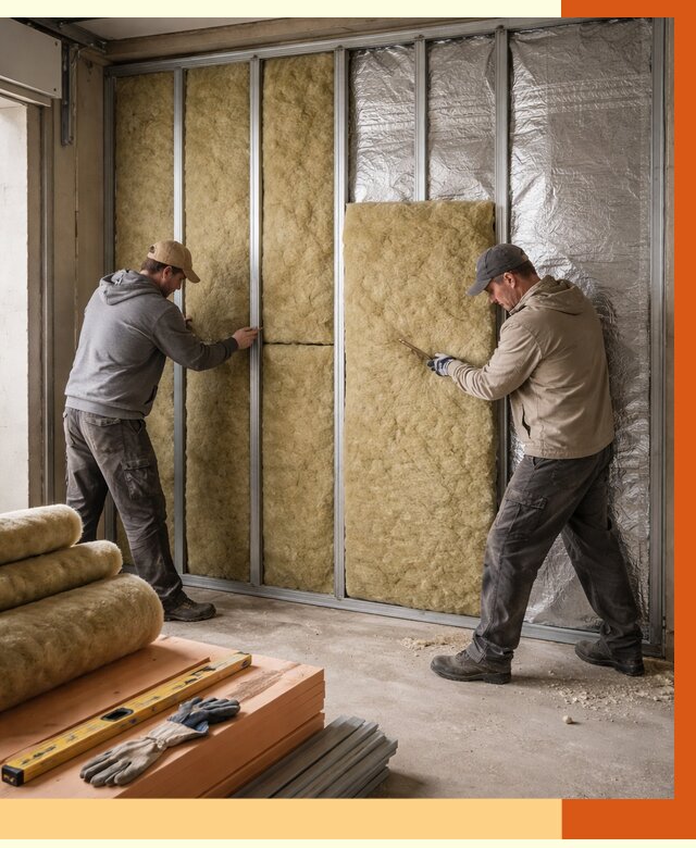 Утепление гаража изнутри в Холмске от 7703 руб/м2 — работы и цена | ТепломастерХлм