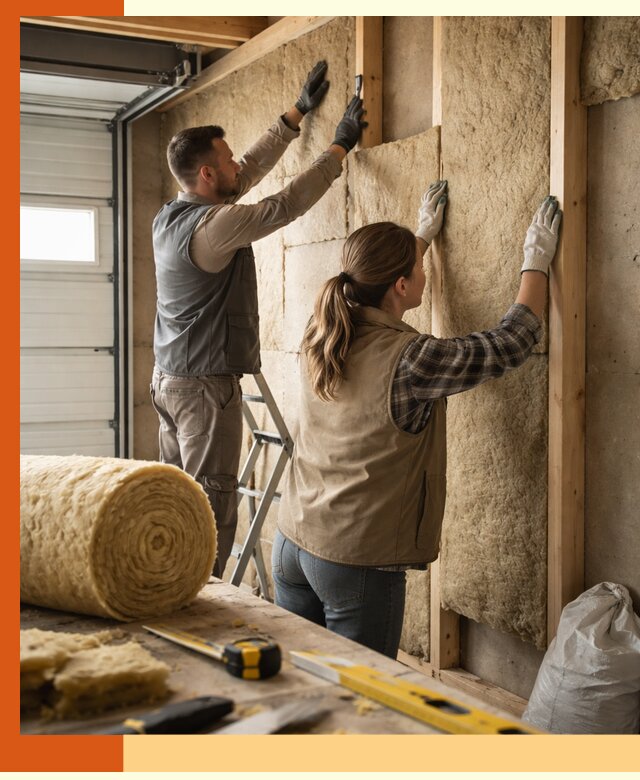 Утепление гаража изнутри в Холмске: быстро и надежно