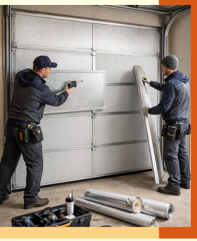 Утепление гаражных ворот в Холмске от 8063 руб/м2 — надежно и быстро | ТепломастерХлм