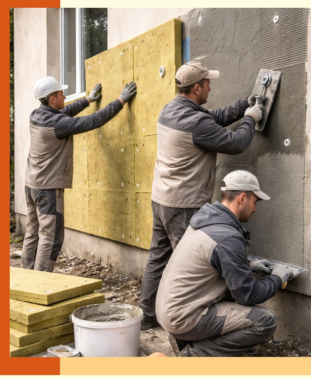 Утепление фасада под штукатурку в Холмске — энергоэффективная технология