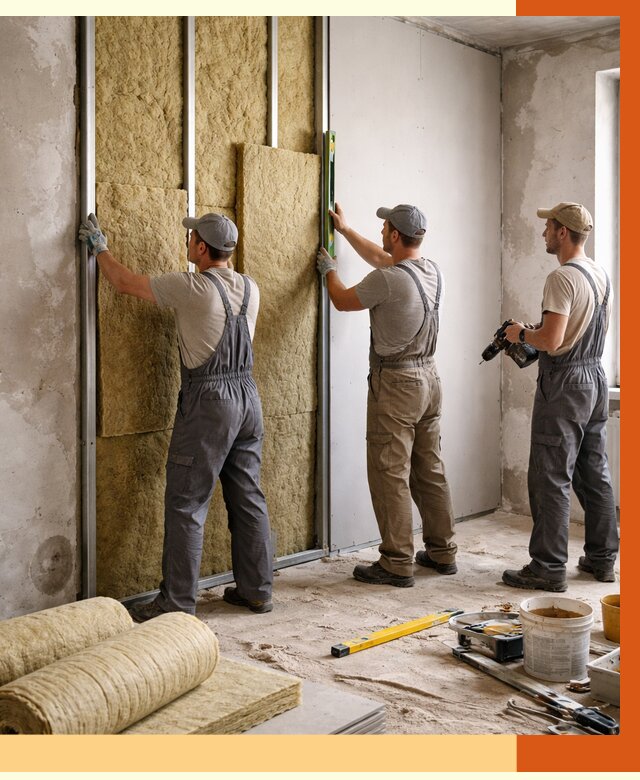 Утепление стен изнутри в Холмске от 2311 руб/м² под ключ | ТепломастерХлм