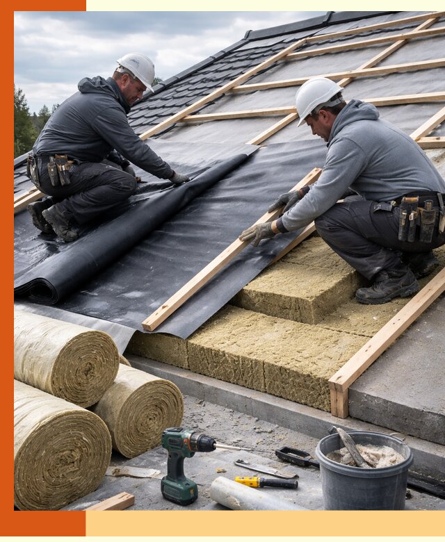 Утепление крыши снаружи в Холмске: профессиональная теплоизоляция