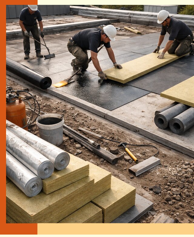 Утепление плоской крыши в Холмске — надежная теплоизоляция и герметизация