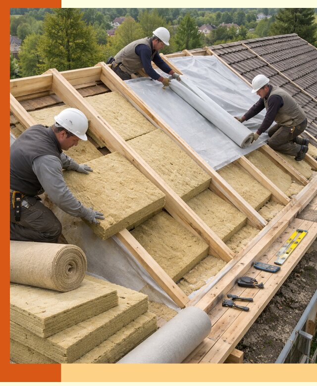 Утепление скатной крыши в Холмске качественно и надёжно