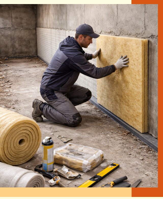 Утепление фундамента изнутри в Холмске от 4314 руб./м2 — работы под ключ | ТепломастерХлм