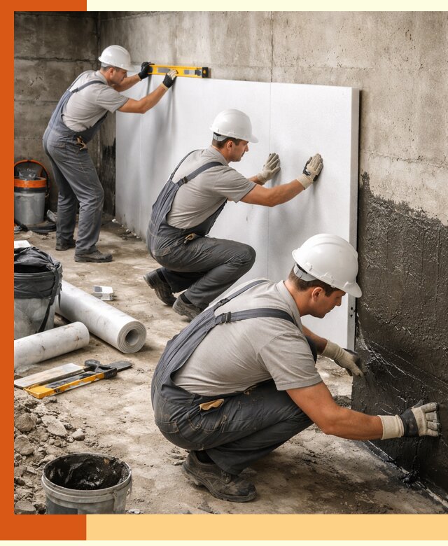 Утепление фундамента изнутри профессионально в Холмске