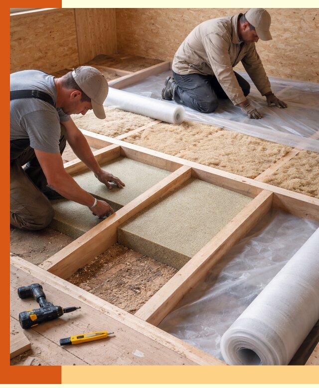 Профессиональное утепление деревянного пола в Холмске