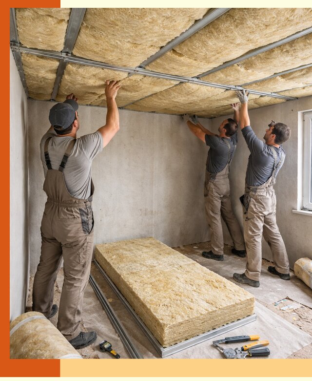 Утепление потолка в Холмске — тепло и без сквозняков