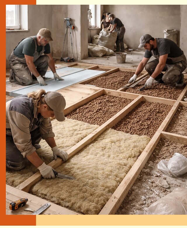 Утепление перекрытий жилых и промышленных зданий в Холмске