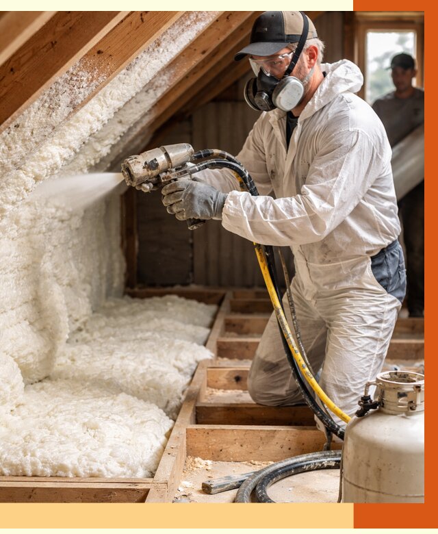 Утепление чердака ППУ в Холмске от 8854 руб./м2 — услуга под ключ | ТепломастерХлм