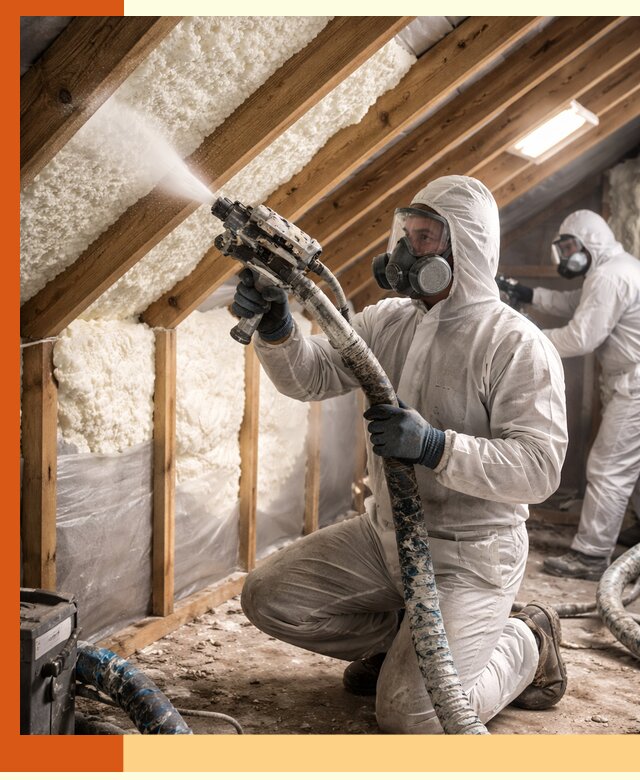 Утепление чердака пенополиуретаном (ППУ) в Холмске