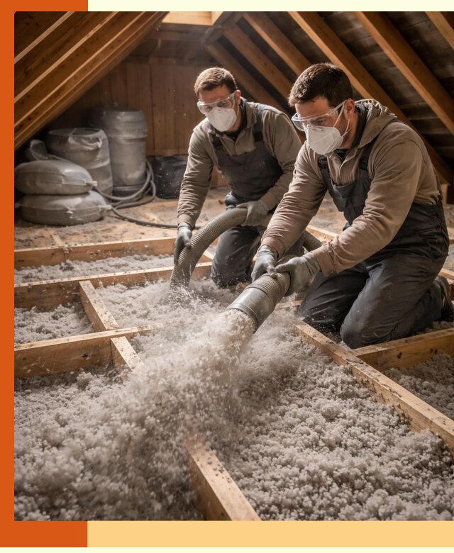 Утепление чердака эковатой в Холмске — быстро и надёжно