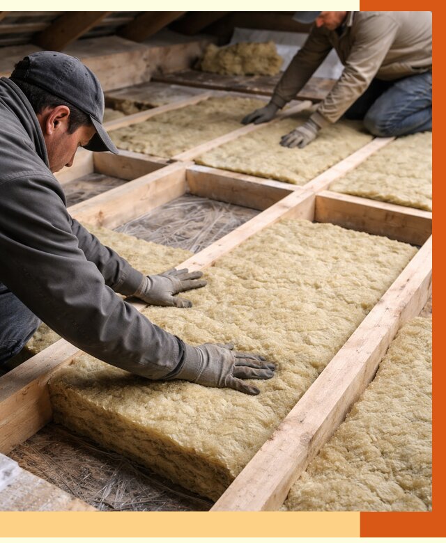 Утепление чердака минватой в Холмске от 3595 руб/м2 под ключ | ТепломастерХлм