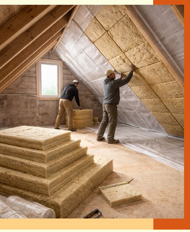 Утепление мансарды в Холмске от 2568 руб/м2 — комплексно и под ключ | ТепломастерХлм