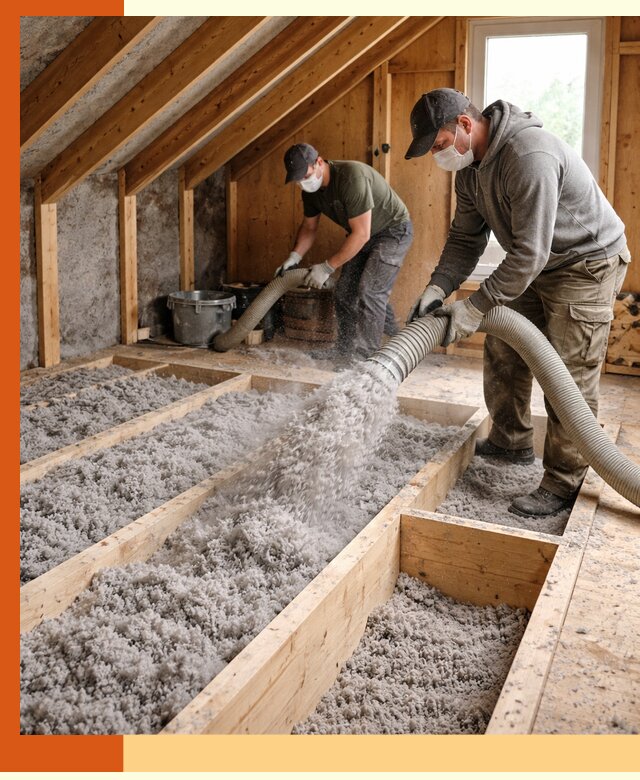 Утепление мансарды эковатой в Холмске с гарантией качества