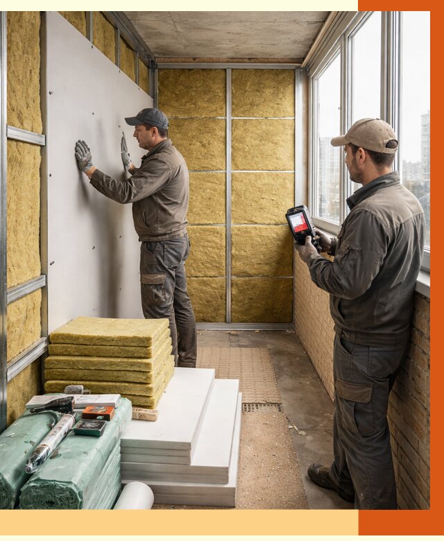 Утепление балкона в Холмске от 4622 руб. под ключ | ТепломастерХлм