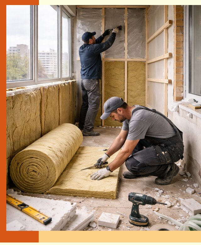 Утепление балкона под ключ в Холмске качественно и быстро