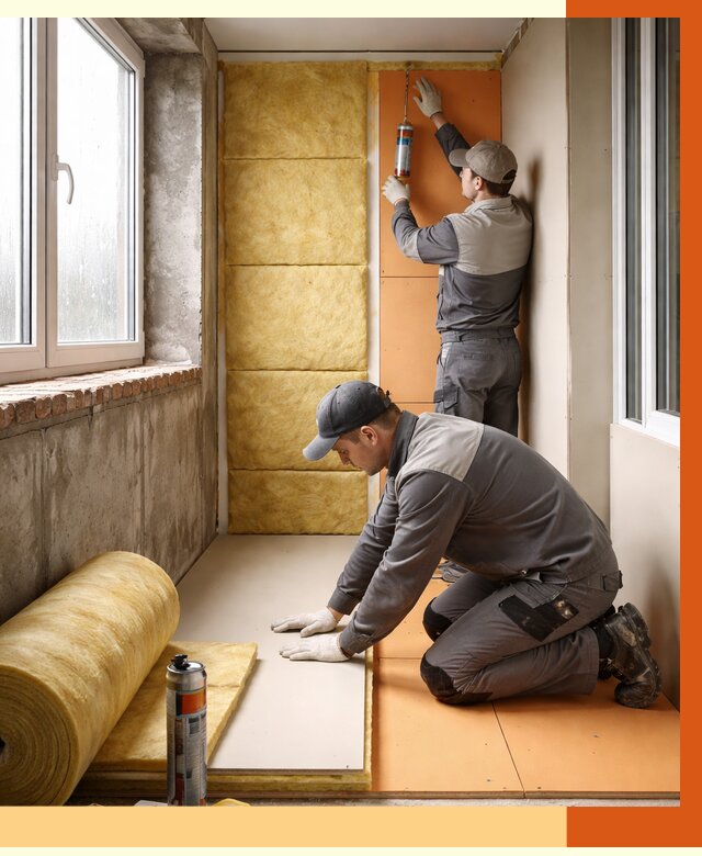 Утепление лоджии под ключ в Холмске от 6676 руб/м2 — комплексное решение | ТепломастерХлм