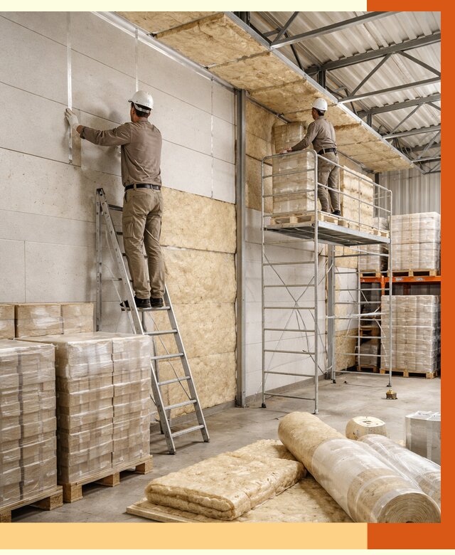 Утепление склада готовой продукции в Холмске от 2003 руб./м2 — комплексно | ТепломастерХлм