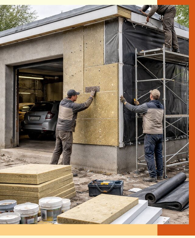 Утепление автосервиса в Холмске ппу, пеноизоляция, от 14893 руб/м2 — ТепломастерХлм