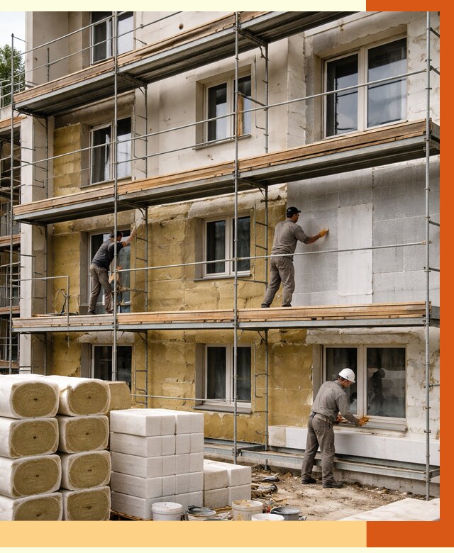 Утепление гостиницы в Холмске от 7395 руб./м2 — комплексно, ППУ, под ключ | ТепломастерХлм