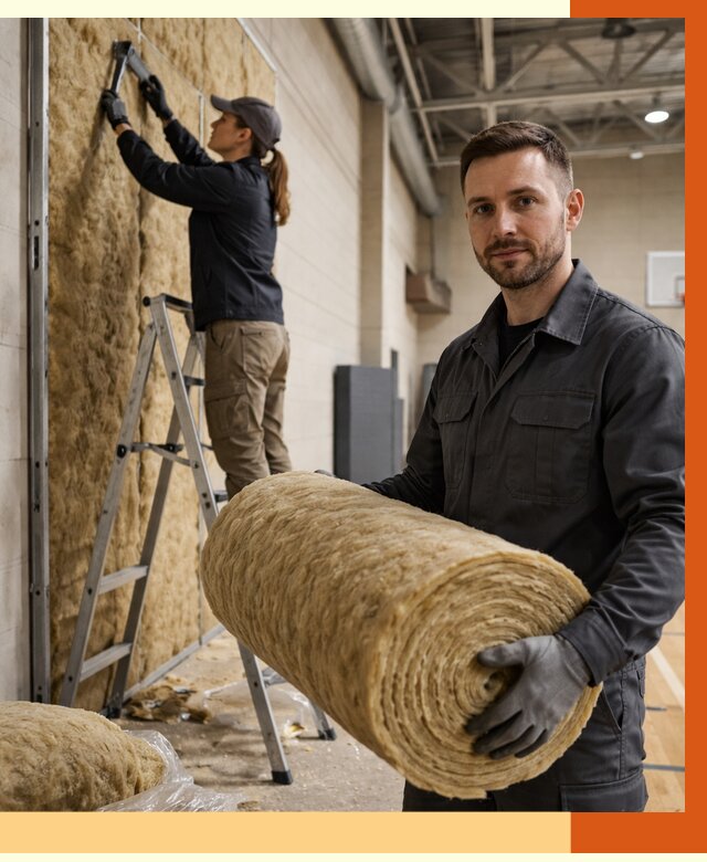 Утепление спортзала в Холмске от 7703 руб/м2 — комплексное утепление под ключ | ТепломастерХлм