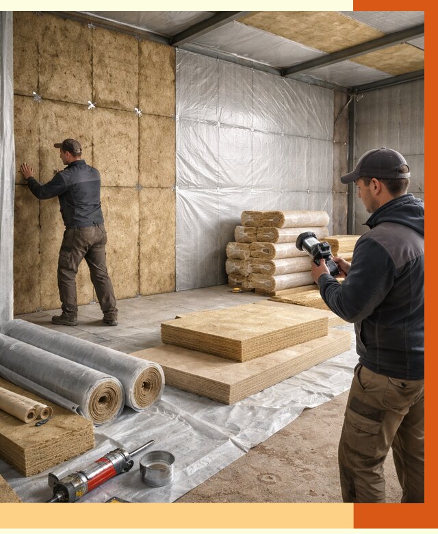 Утепление теплого склада в Холмске под ключ от 11812 руб/м² | ТепломастерХлм