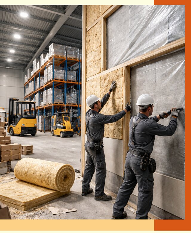 Утепление склада с техникой в Холмске от 4314 руб./м2 — комплексно под ключ | ТепломастерХлм