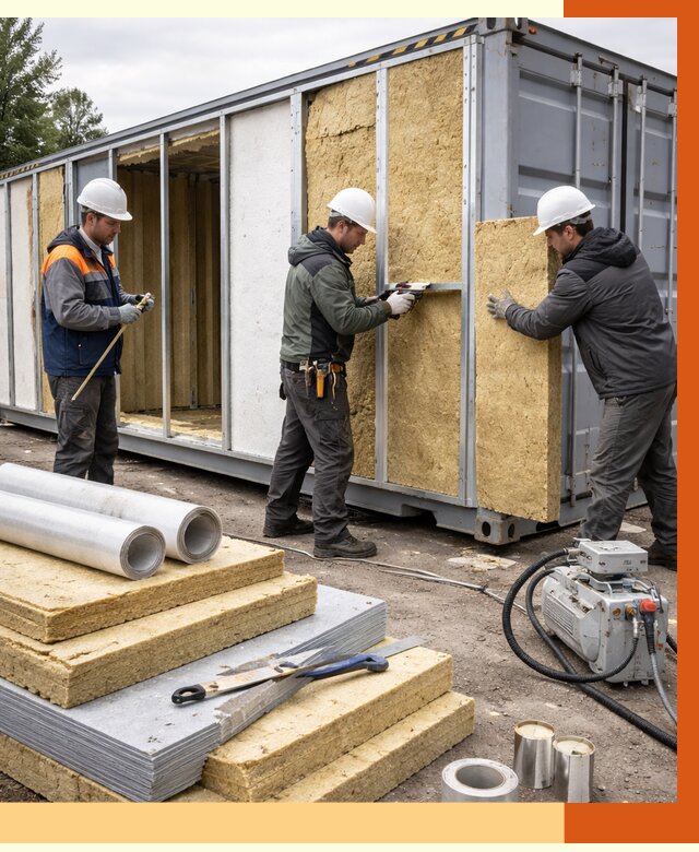 Утепление морского контейнера в Холмске от 3852 руб. под ключ | ТепломастерХлм