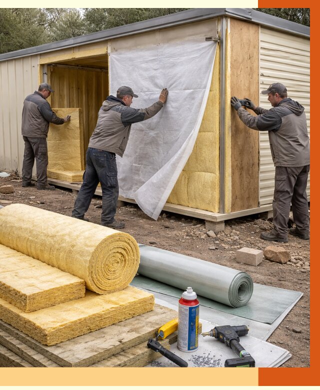 Утепление строительной бытовки в Холмске от 12839 руб. под ключ | ТепломастерХлм