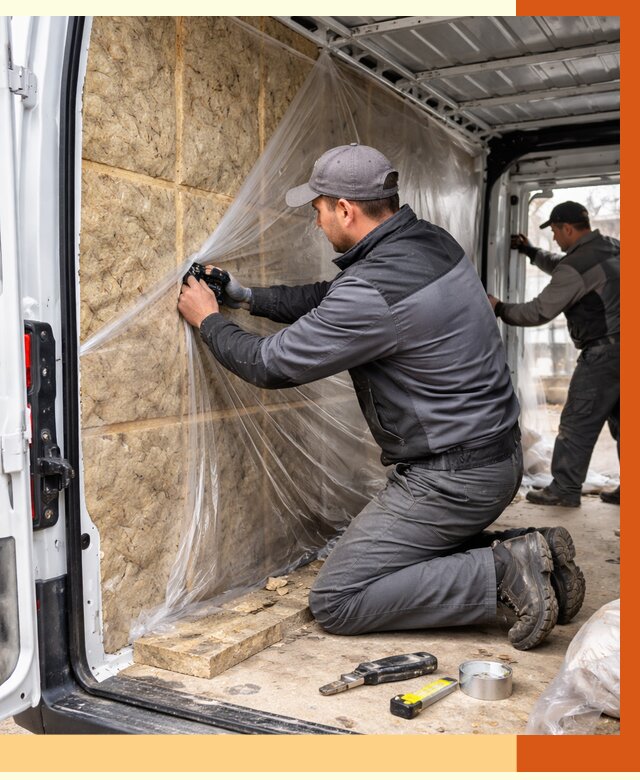 Утепление фургона в Холмске от 16947 руб/м2 — утепление фургона ППУ и кузова | ТепломастерХлм