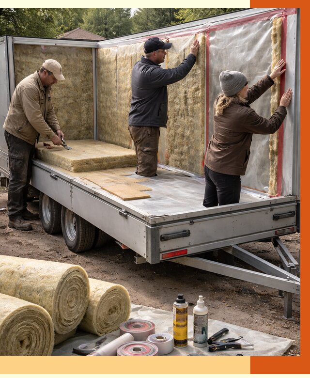 Утепление прицепа в Холмске под ключ от 12839 руб. — комплекс от ТепломастерХлм