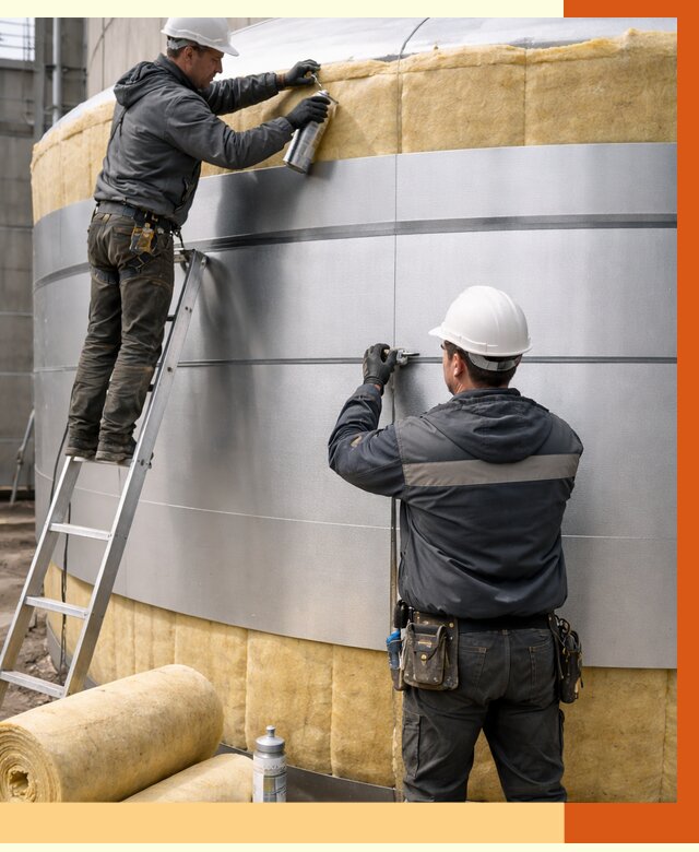 Утепление цистерны в Холмске пенополиуретаном от 14893 руб. под ключ | ТепломастерХлм