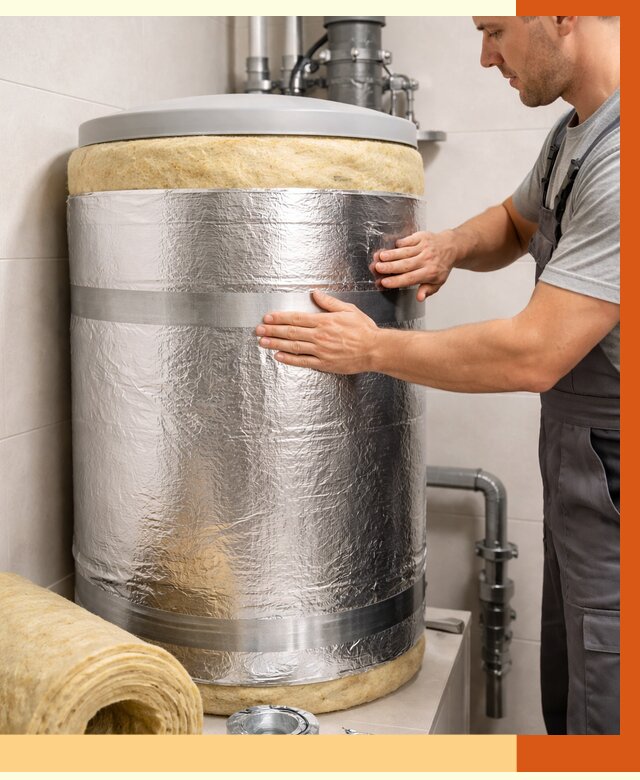 Утепление бойлера в Холмске от 4622 руб. под ключ | Утепление ППУ | ТепломастерХлм