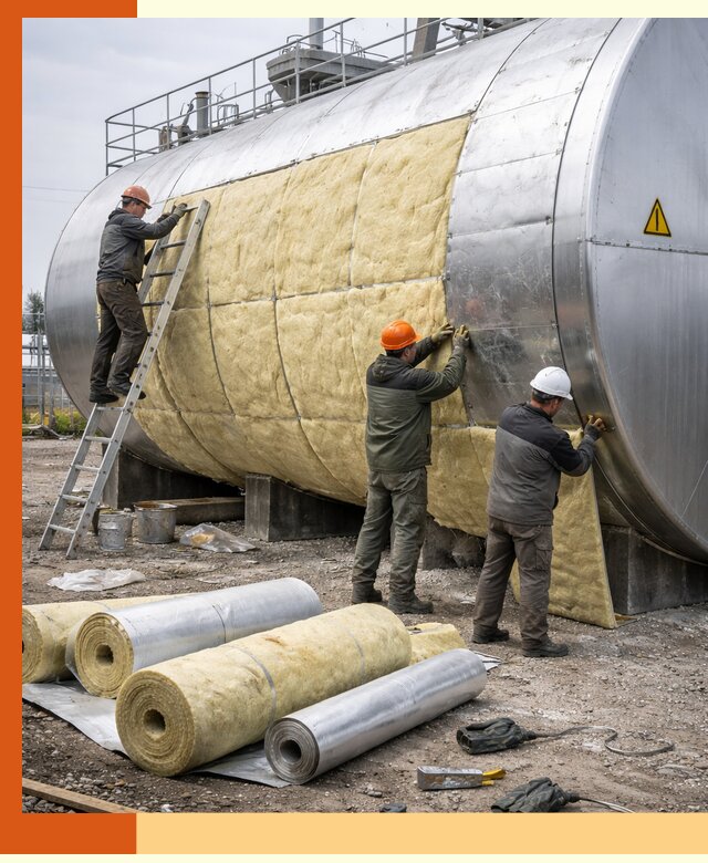 Утепление резервуаров с топливом в Холмске надежно и экономично